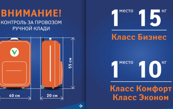 ограничения по весу ручной клади 